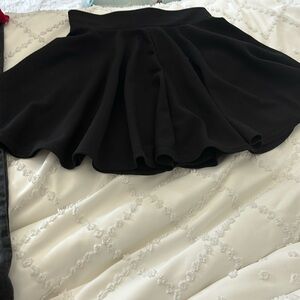 Black flared skirt
